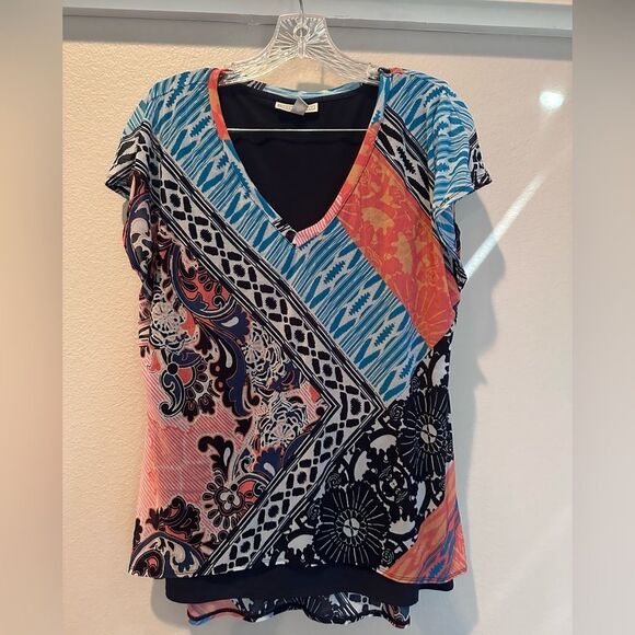 Dana Buchman short sleeve top - Picture 1 of 6